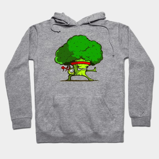 Kung Fu Broccoli Hoodie by extrinsiceye